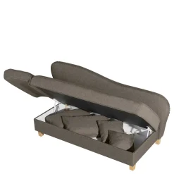 Wohnen Chaiselounge in Beigegrau mit Buche - Senade