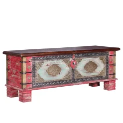 Charakterstarke Holztruhe mit Metallgriffen - Agacina^Wohnen Clearance