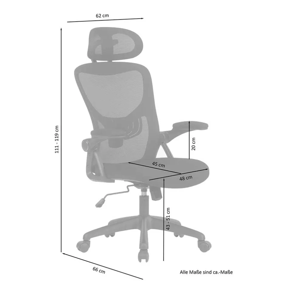 Chefsessel mit Kopfstütze in Schwarz - Geritts^Wohnen Online