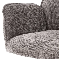 Chenille Armlehnenstühle in Anthrazit - Efate (2er Set)^Wohnen