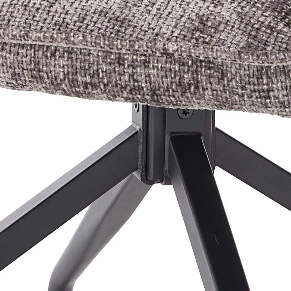 Chenille Armlehnenstühle in Anthrazit - Efate (2er Set)^Wohnen