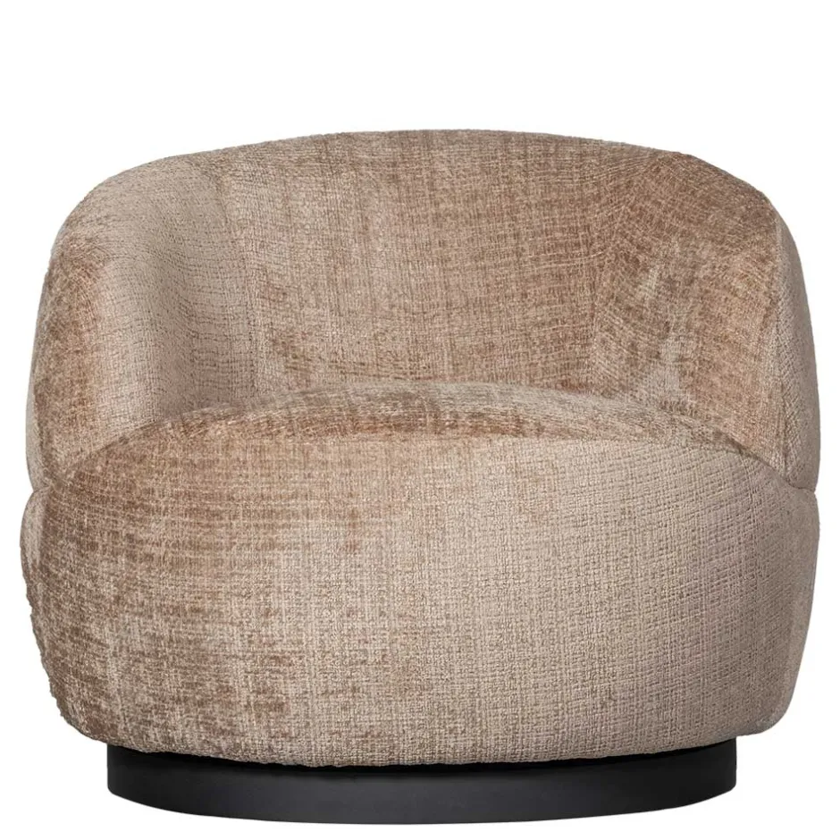 Wohnen Chenille Drehsessel in Beige - Anvica