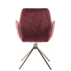 Wohnen Chenille Drehstühle in Altrosa - Veron (2er Set)