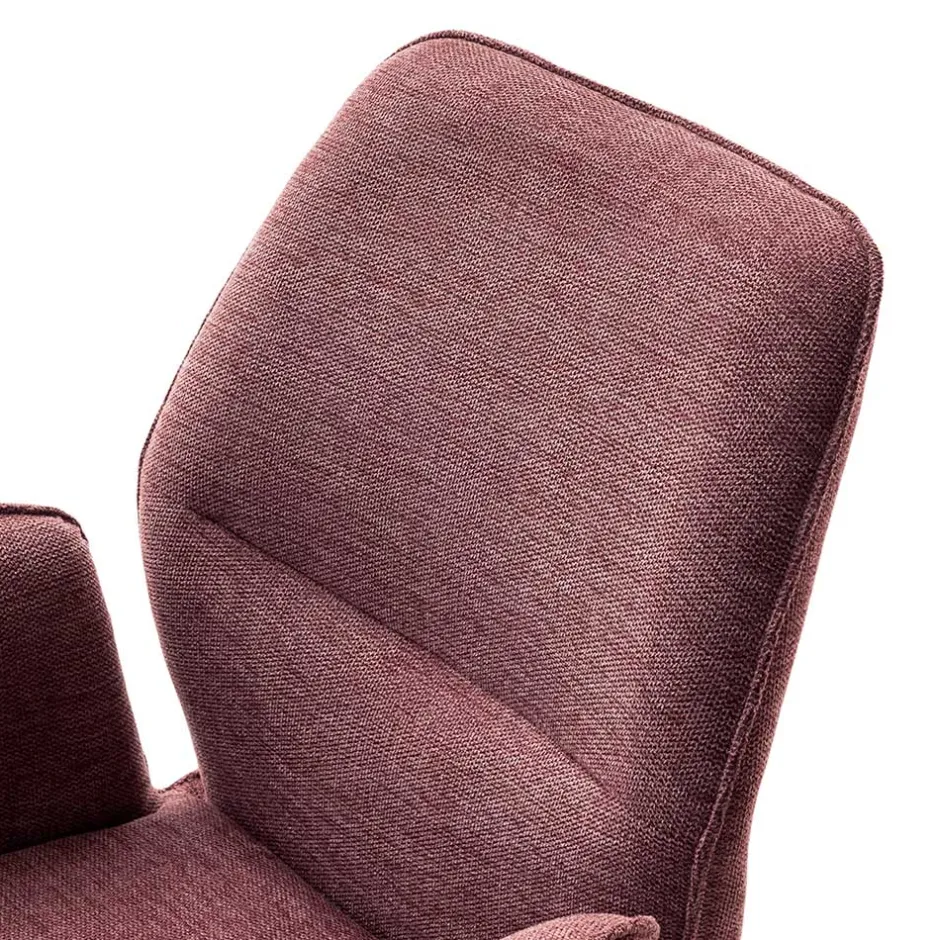 Wohnen Chenille Drehstühle in Altrosa - Veron (2er Set)