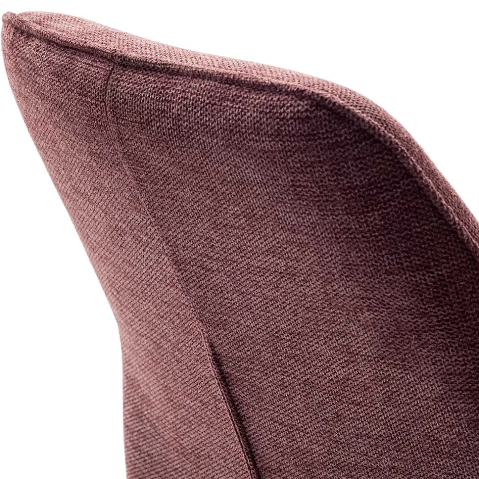 Wohnen Chenille Drehstühle in Altrosa - Veron (2er Set)
