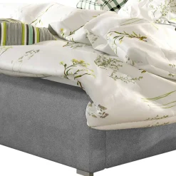 Wohnen Chenille Polsterbett in Hellgrau - Mazira