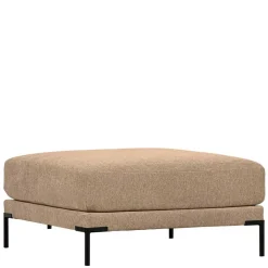 Chenille Polsterhocker in Champagner - Icoleran^Wohnen New