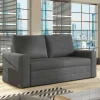 Chenille Schlafsofa in Dunkelgrau - Laucius^Wohnen Discount