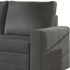 Chenille Schlafsofa in Dunkelgrau - Laucius^Wohnen Discount