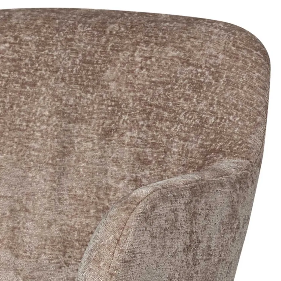 Chenille Schreibtischstuhl in Taupe - Vorius^Wohnen