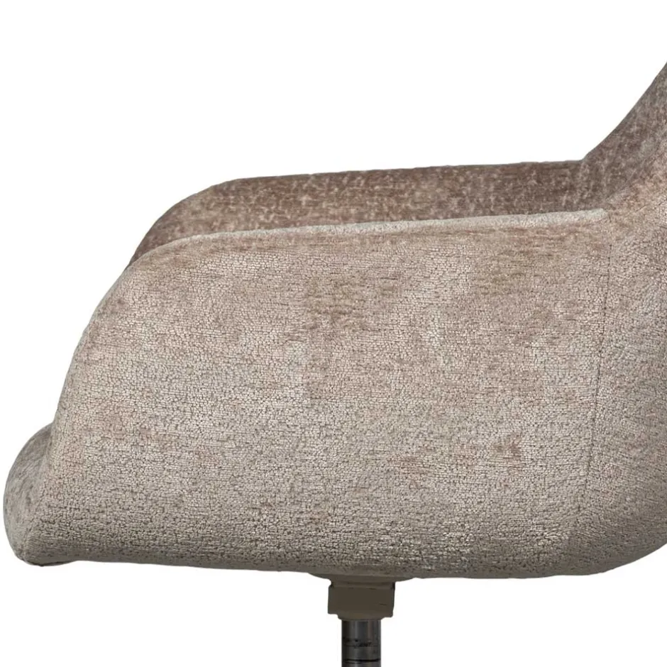 Chenille Schreibtischstuhl in Taupe - Vorius^Wohnen