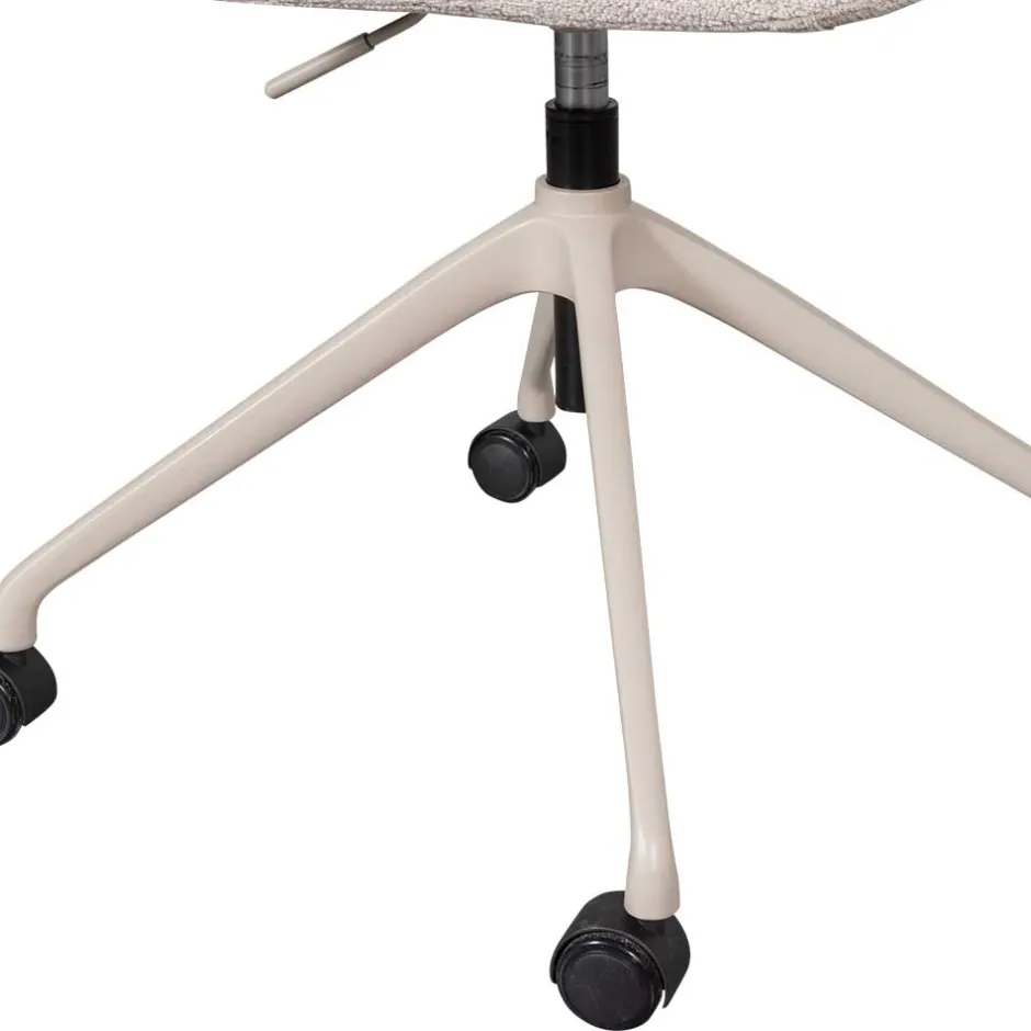 Chenille Schreibtischstuhl in Taupe - Vorius^Wohnen