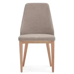 Chenille Stühle in Hellbraun - Hairos (6er Set)^Wohnen New