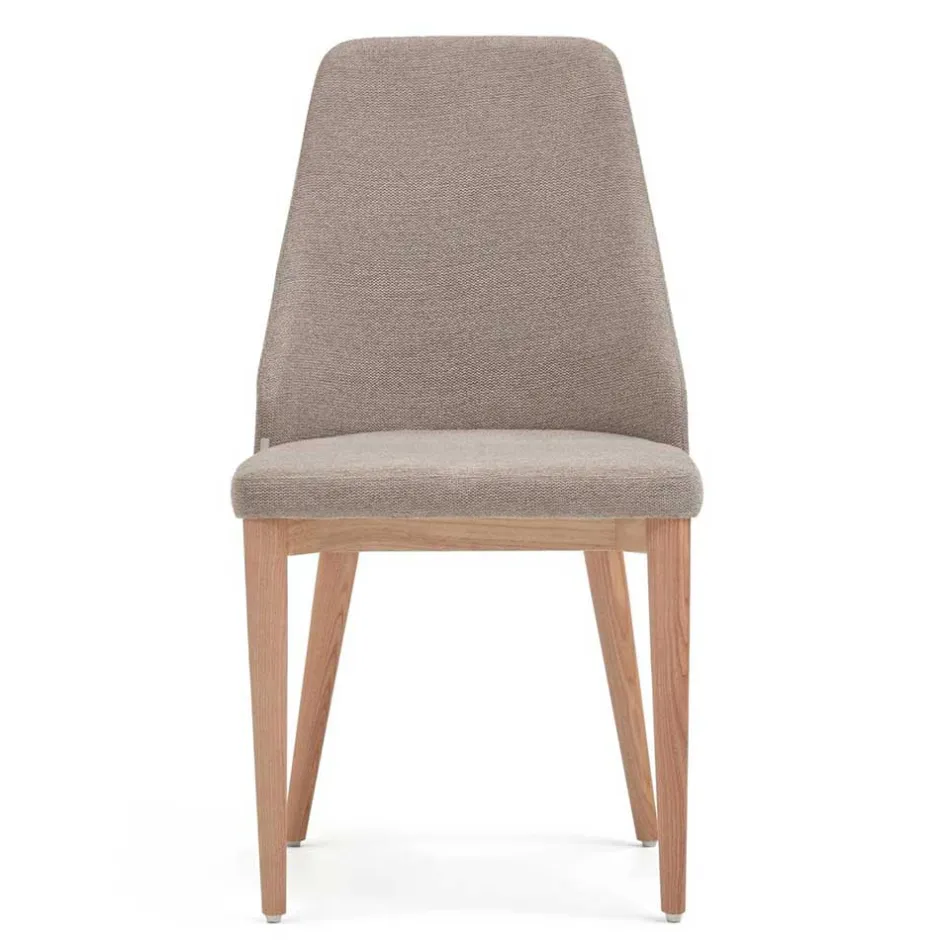 Chenille Stühle in Hellbraun - Hairos (6er Set)^Wohnen New