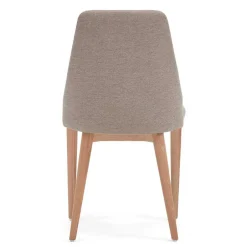 Chenille Stühle in Hellbraun - Hairos (6er Set)^Wohnen New