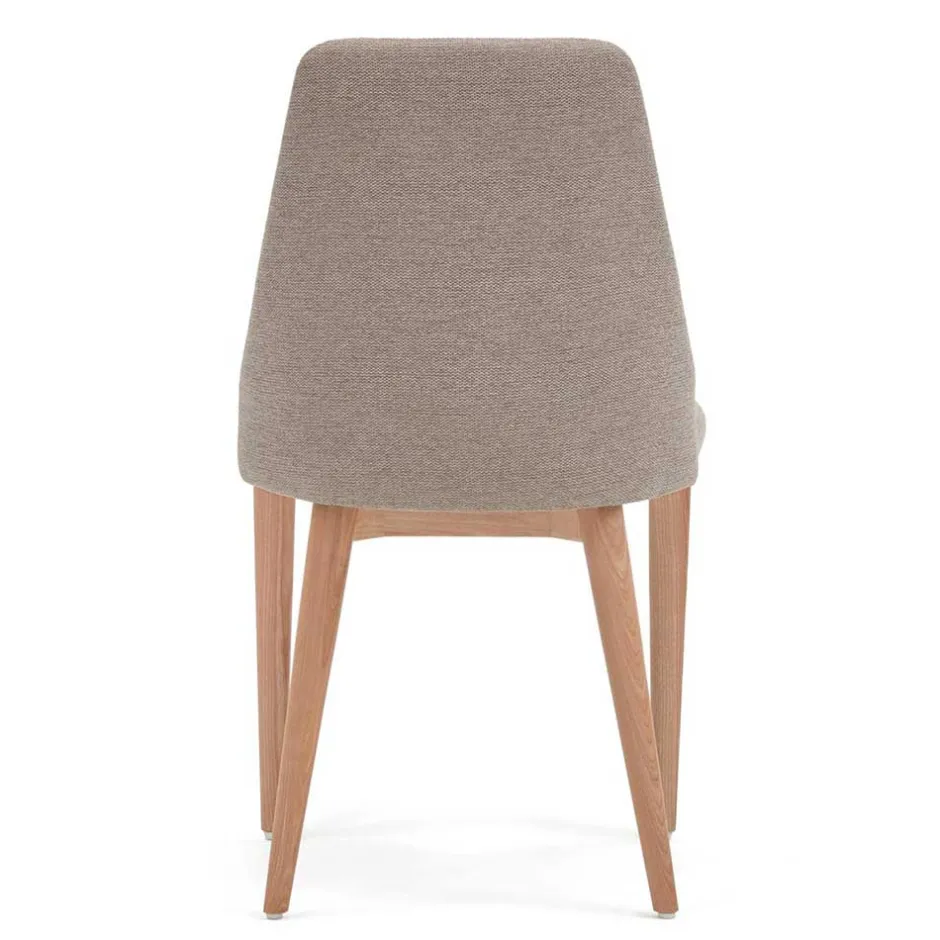 Chenille Stühle in Hellbraun - Hairos (6er Set)^Wohnen New