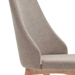 Chenille Stühle in Hellbraun - Hairos (6er Set)^Wohnen New