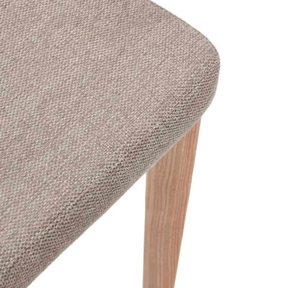 Chenille Stühle in Hellbraun - Hairos (6er Set)^Wohnen New