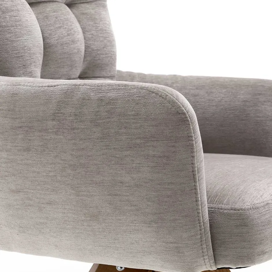 Chenille Tischsessel in Taupe - Fiorello (2er Set)^Wohnen Hot