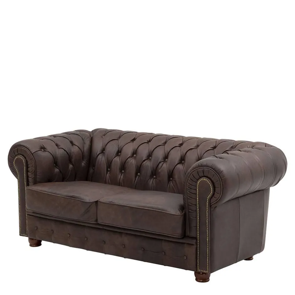 Chesterfield Couch aus Echtleder - Pluna^Wohnen New