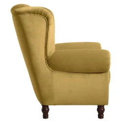 Wohnen Chesterfield Ohrenbackensessel aus Samtvelours - Gregg