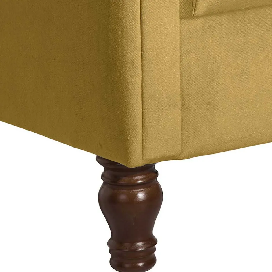 Wohnen Chesterfield Ohrenbackensessel aus Samtvelours - Gregg