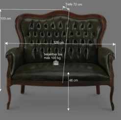 Wohnen Chesterfield Polsterbank in Dunkelgrün Magari & Nussbaum
