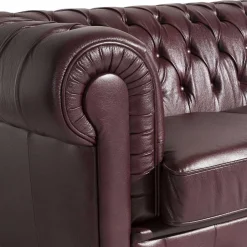 Chesterfield Polstergarnitur aus Leder - Geoloro (dreiteilig)^Wohnen New