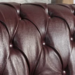 Chesterfield Polstergarnitur aus Leder - Geoloro (dreiteilig)^Wohnen New