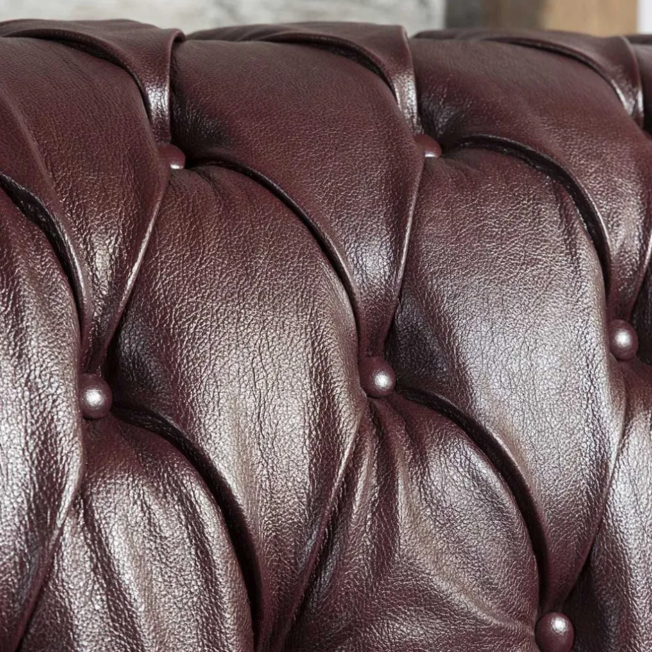 Chesterfield Polstergarnitur aus Leder - Geoloro (dreiteilig)^Wohnen New