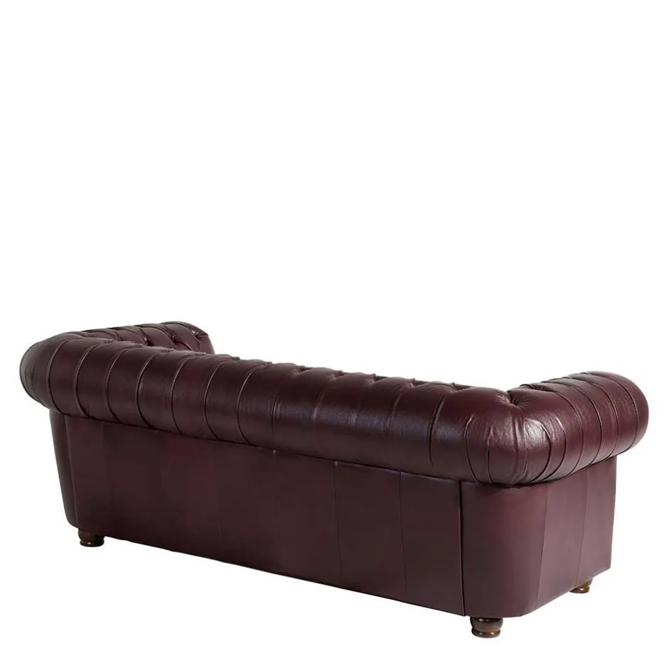Chesterfield Polstergarnitur aus Leder - Geoloro (dreiteilig)^Wohnen New