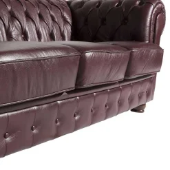 Chesterfield Polstergarnitur aus Leder - Geoloro (dreiteilig)^Wohnen New
