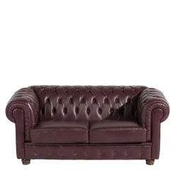 Chesterfield Polstergarnitur aus Leder - Geoloro (dreiteilig)^Wohnen New