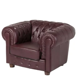 Chesterfield Polstergarnitur aus Leder - Geoloro (dreiteilig)^Wohnen New