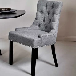 Chesterfield Stuhl in Grau meliert und Schwarz - Menton^Wohnen Online