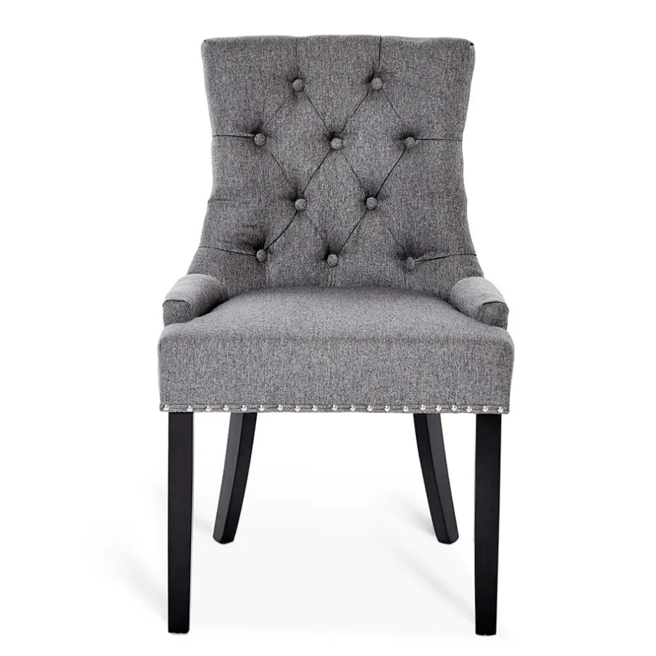 Chesterfield Stuhl in Grau meliert und Schwarz - Menton^Wohnen Online