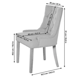 Chesterfield Stuhl in Grau meliert und Schwarz - Menton^Wohnen Online