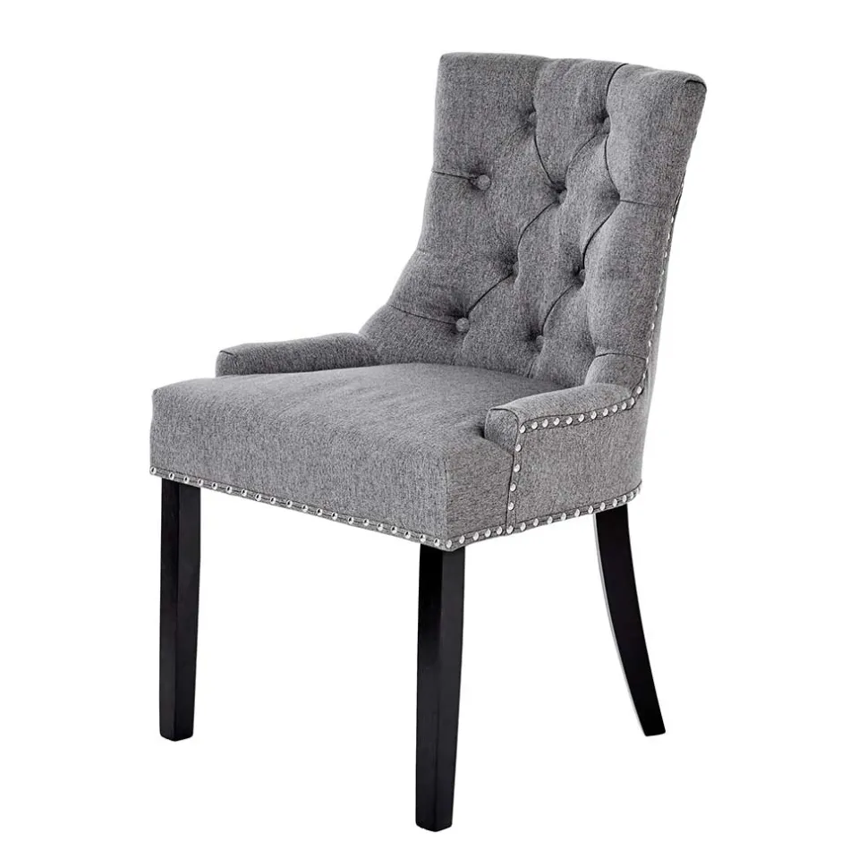 Chesterfield Stuhl in Grau meliert und Schwarz - Menton^Wohnen Online