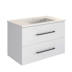 Wohnen 80cm Bad Waschplatz in Weiß - Maney