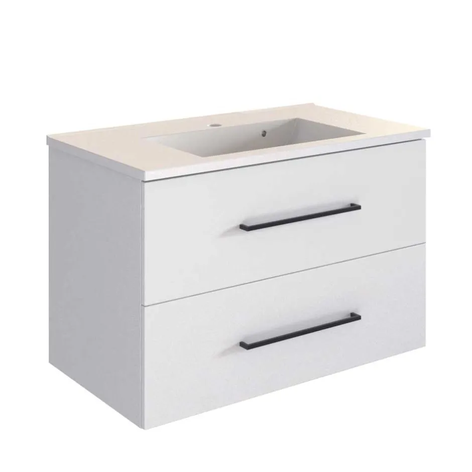 Wohnen 80cm Bad Waschplatz in Weiß - Maney