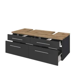 120cm Beckenschrank für 2 Waschbecken - Estregos I^Wohnen Clearance