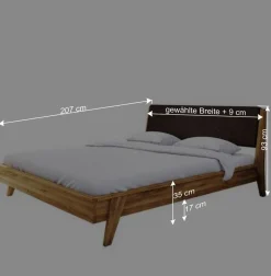 Wohnen 190cm Bettrahmen aus Holz Wildeiche massiv - Hardus