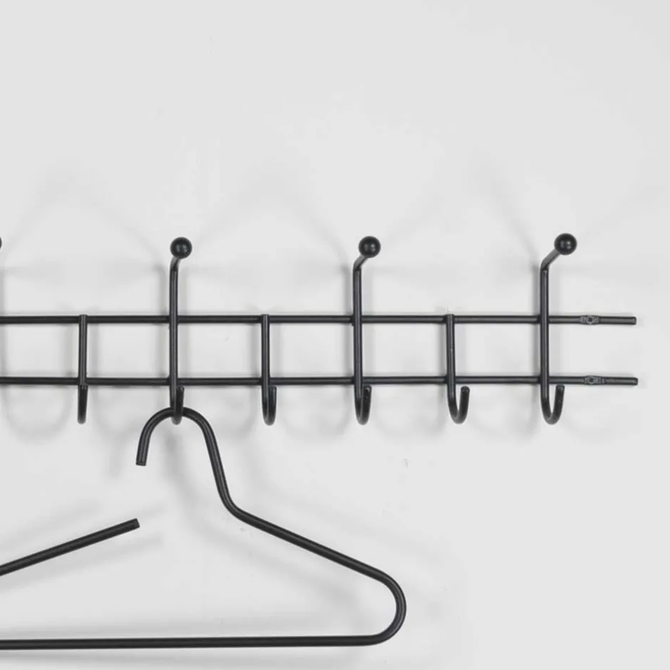 119cm breite Hakenleiste aus schwarzem Stahl - Davadus^Wohnen Hot