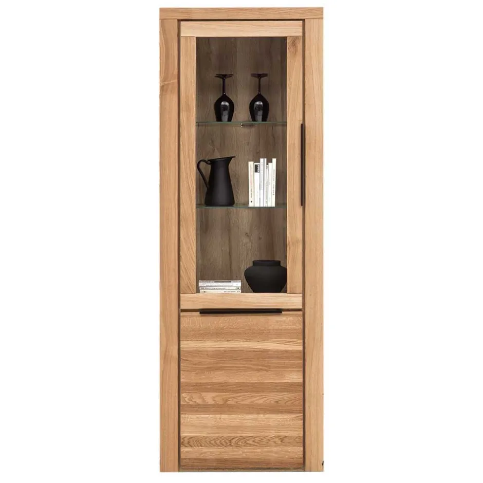 Wohnen 70cm breite Vitrine 2-türig - 199 cm hoch - Nelenia