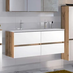 120cm breiter Bad Waschplatz für zwei Personen - Maklesa^Wohnen Outlet