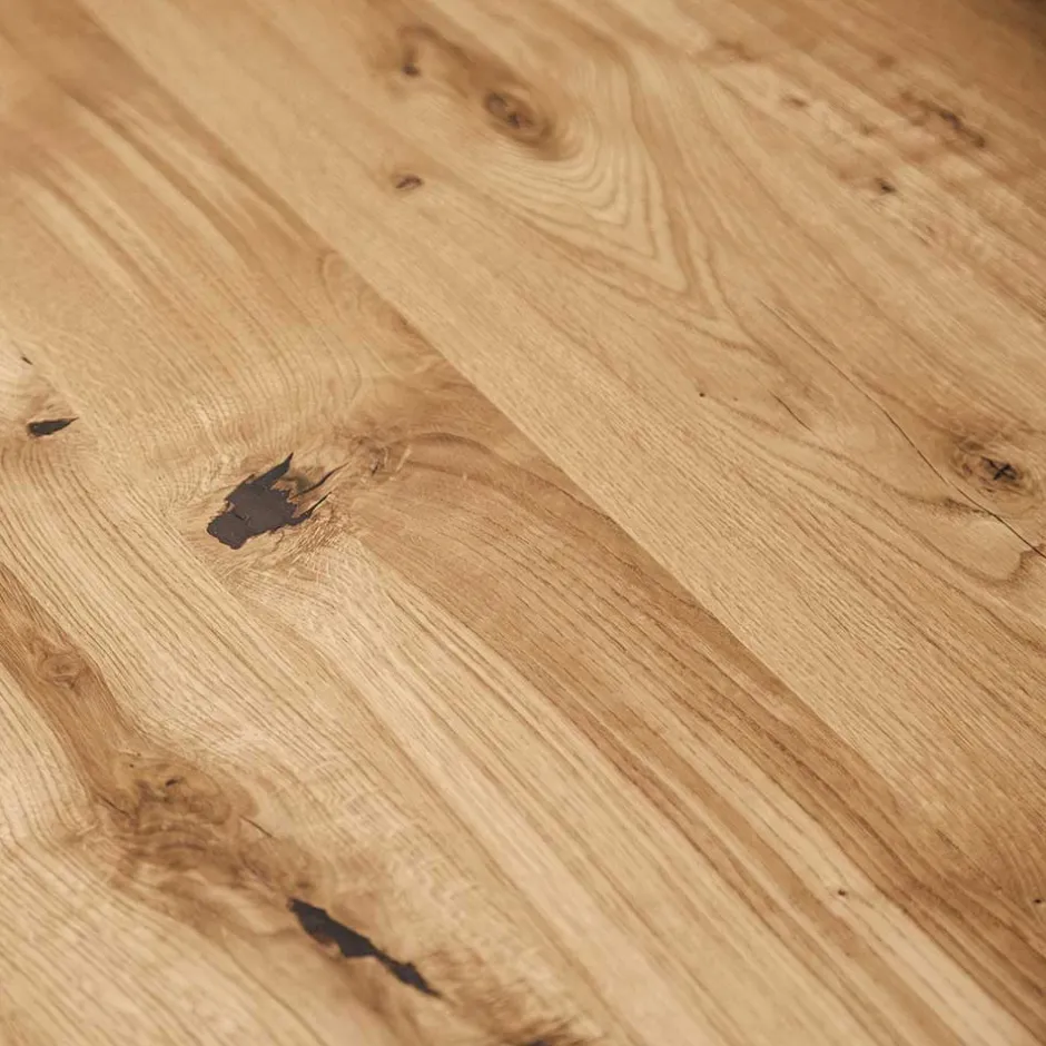 Wohnen 90cm breiter Esstisch mit Platte Wildeiche - Mandirov