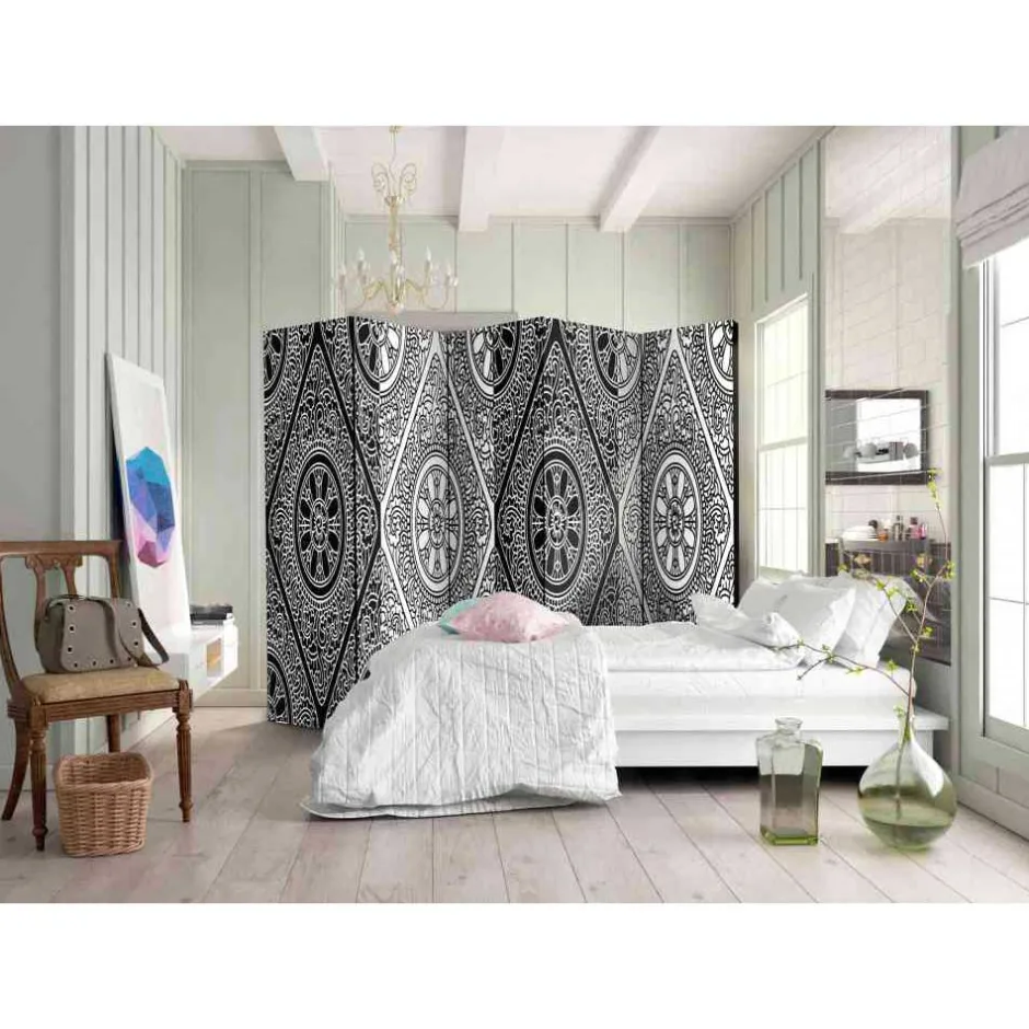 225cm breiter Paravent mit Muster Ethno - Acelya^Wohnen Best