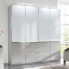 198cm breiter Schrank in Weiß & Hellgrau - Pascan^Wohnen Outlet
