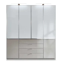 198cm breiter Schrank in Weiß & Hellgrau - Pascan^Wohnen Outlet