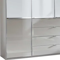 198cm breiter Schrank in Weiß & Hellgrau - Pascan^Wohnen Outlet